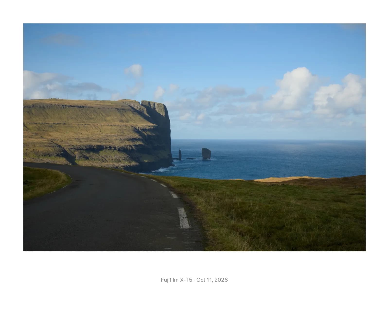 A coastal road framed in Instant