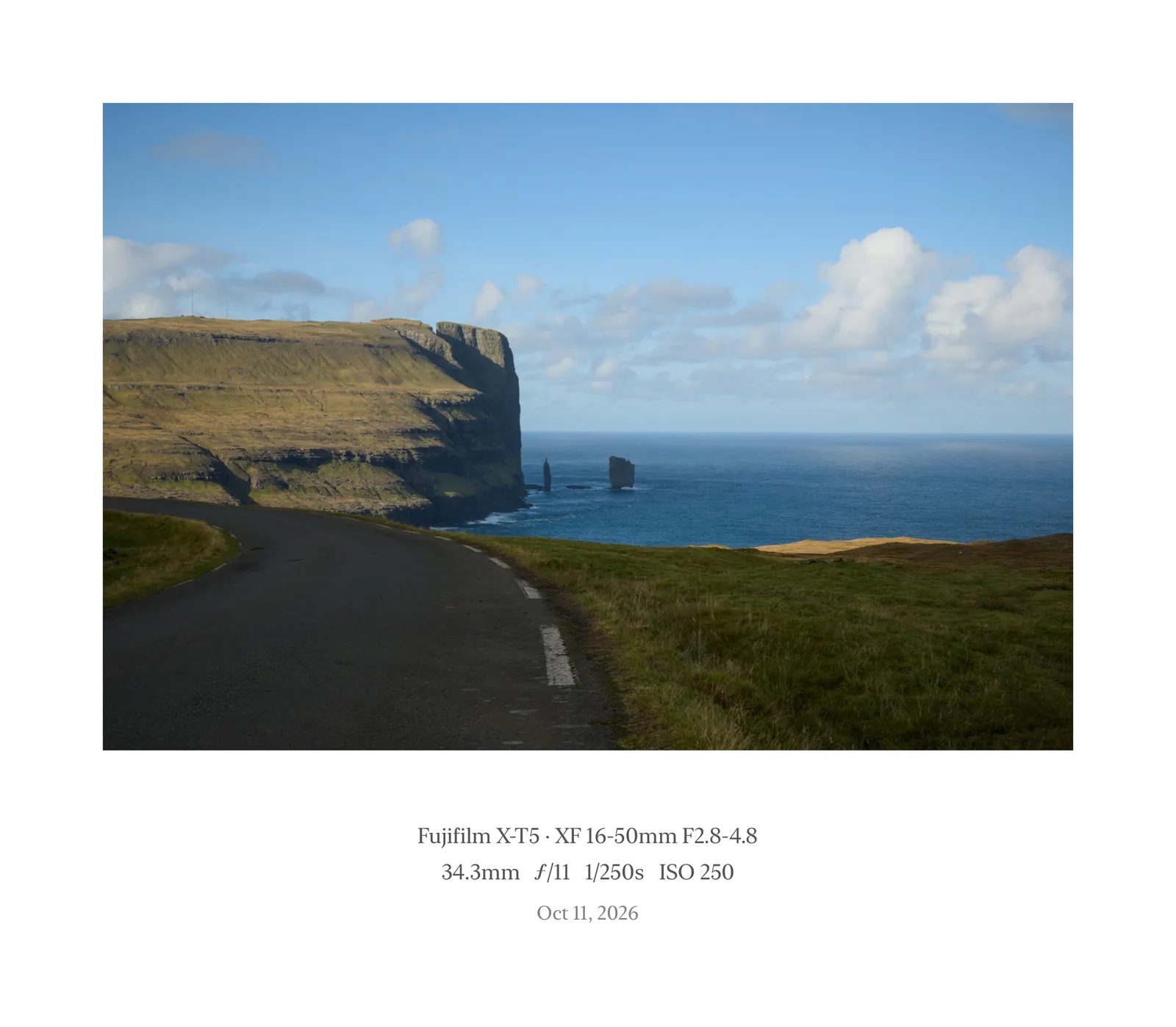 A coastal road framed in Museum
