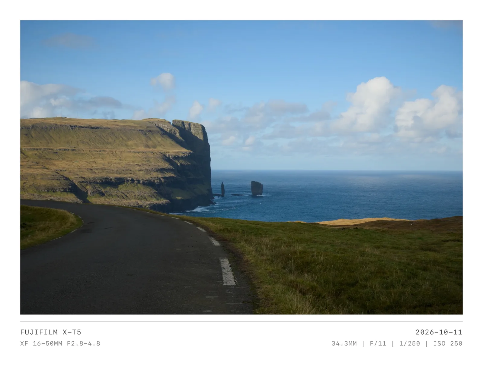 A coastal road framed in Logbook
